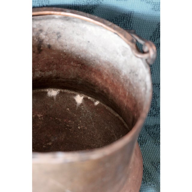 Late 20th Century Forged Copper Bucket With Handle and Snake Accents For Sale - Image 12 of 12