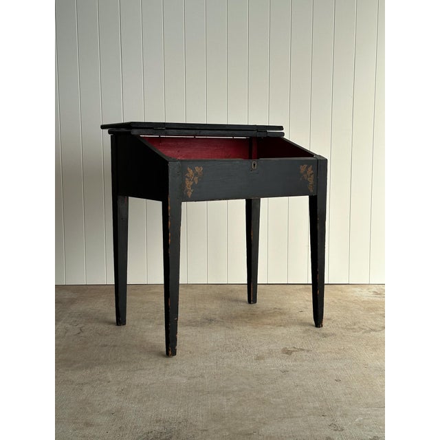 Antique Early American Painted Slant-Front Desk For Sale - Image 14 of 17