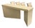 Bespoke Geometric Faux Stone Console Table For Sale