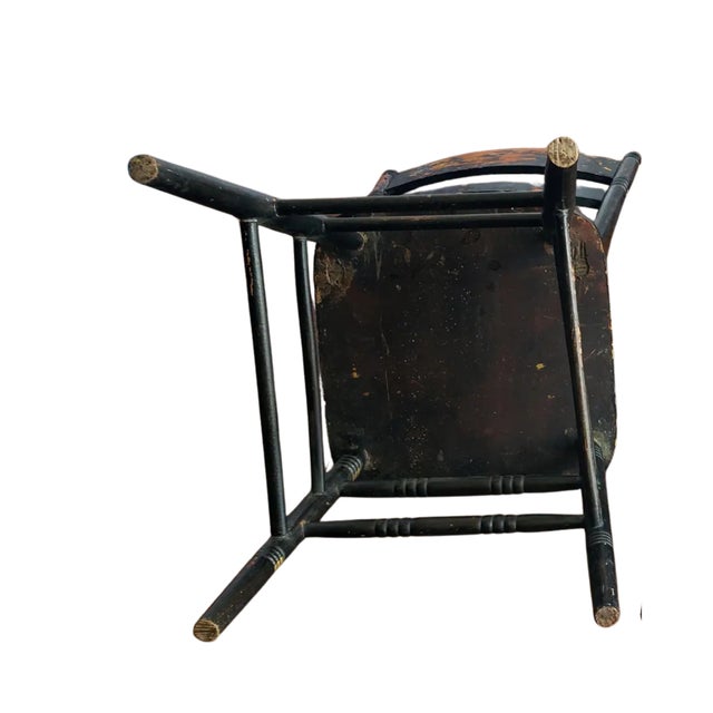 Charming 19th-century American "fancy" side chair in the iconic style of Lambert Hitchcock. This period piece features its...