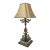 Neo Classical Brass Table Lamp With Lucite Base For Sale