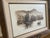 Asian Framed Asian Harbor Scene Ink Wash Drawing Fishing Boats Landscape For Sale - Image 3 of 11