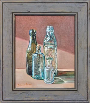 Elin Sian Blake, Chemist Shop Bottle, Oil Painting, 21st Century
