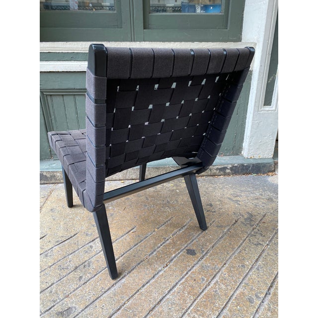 Jens Risom Webbed Black Lounge Chair For Knoll Chairish