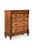 A tall and wide flamed mahogany victorian chest of drawers with an arrangement of two over three long drawers. The smooth...