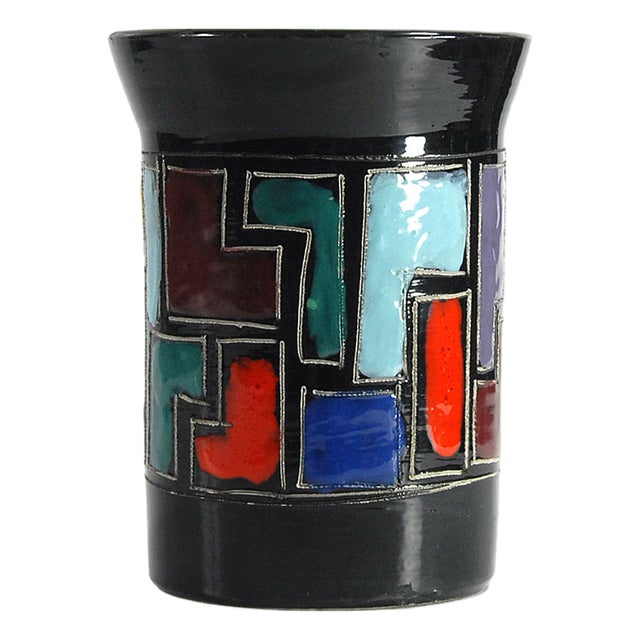 Italian Ceramic Vase by Aldo Londi for Bitossi, 1960s For Sale