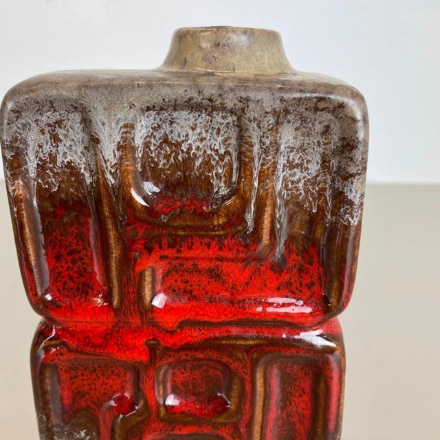 Ceramic Pottery No 2 Fat Lava Vase from Strehla Ceramic, Germany, 1970s For Sale - Image 14 of 18