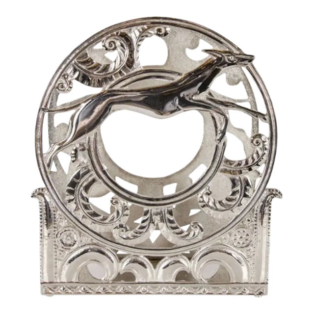 1930s Art Deco Nickeled Leaping Greyhound Magazine Stand Chairish