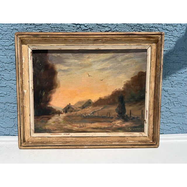Late 19th Century Vintage Impressionist Painting Signed For Sale - Image 5 of 8