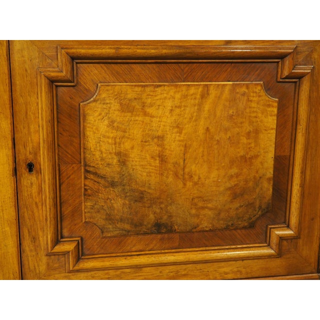 French Louis Philippe Style Walnut Bibliotheque Bookcase, Circa 1900s For Sale - Image 4 of 18