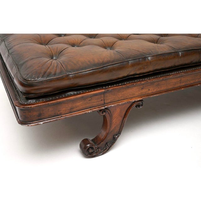 Antique Regency Leather Chaise Lounge, 1810 For Sale - Image 9 of 11