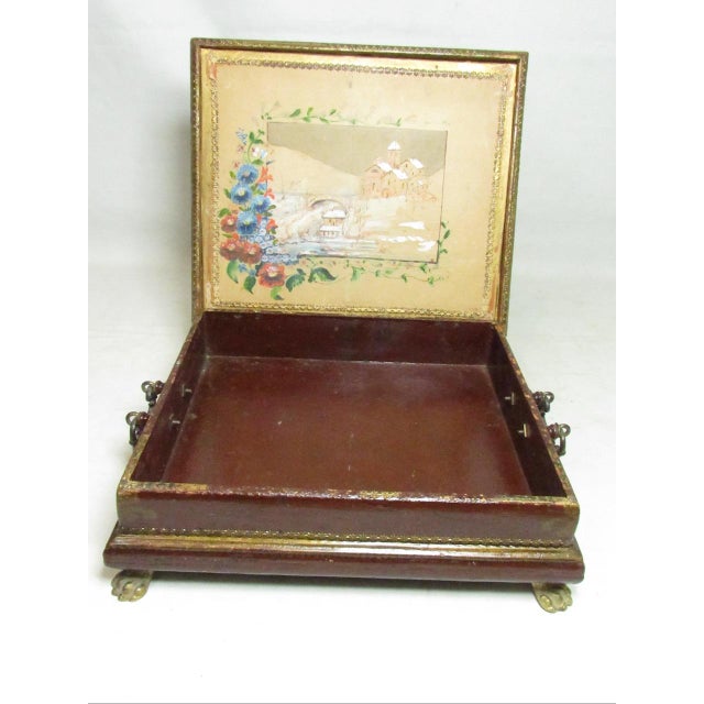 Antique Italian Painted Jewelry Box For Sale - Image 16 of 18