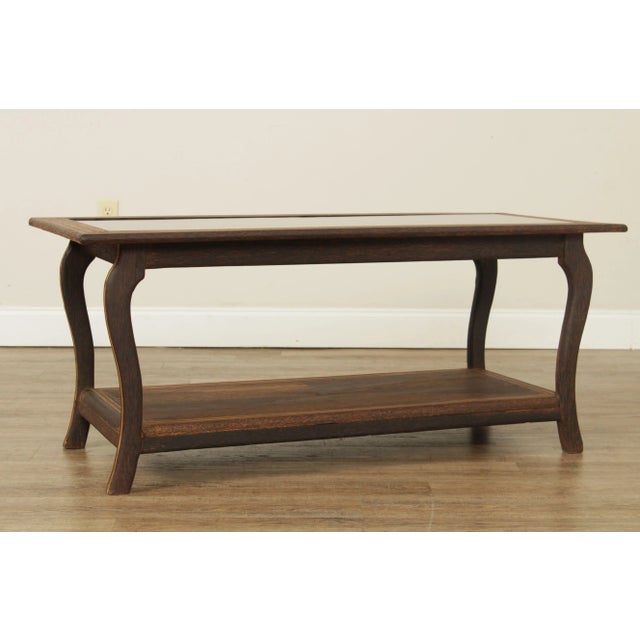 Mid Century Art Deco Style Mirror Top Inlaid Coffee Table For Sale In Philadelphia - Image 6 of 13