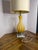 The Galliano Ferro Murano amber bullicante lamp with a marble base is a rare and unique piece from the 1950s. The lamp...