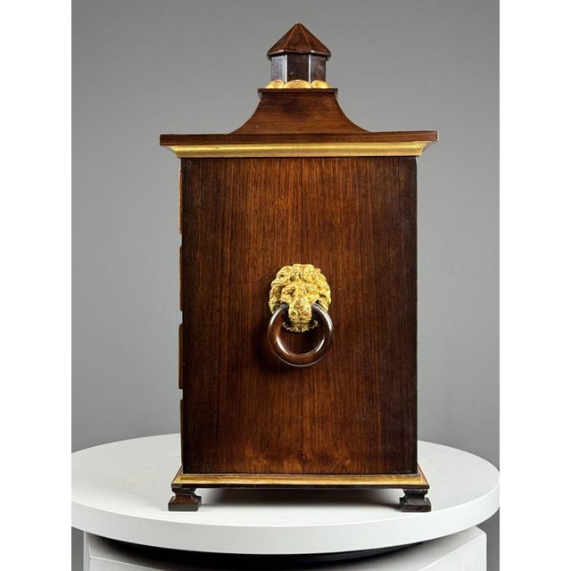 Small Art Cabinet with Achitectural Marquetry, 1700s For Sale - Image 11 of 18
