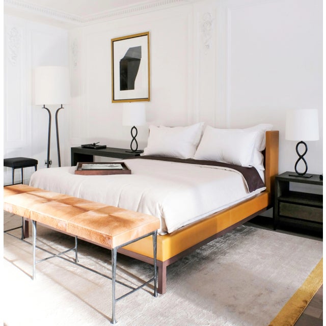 Sienna Christian Liaigre Saddle Leather Omen Bed, Queen, France, 2000’s. For Sale - Image 8 of 8