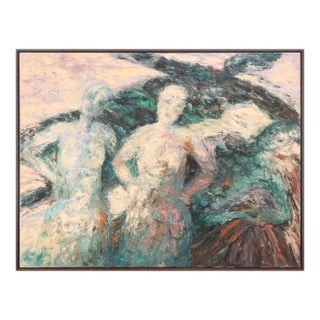Marcia Godosky Figural Abstraction Oil on Canvas For Sale