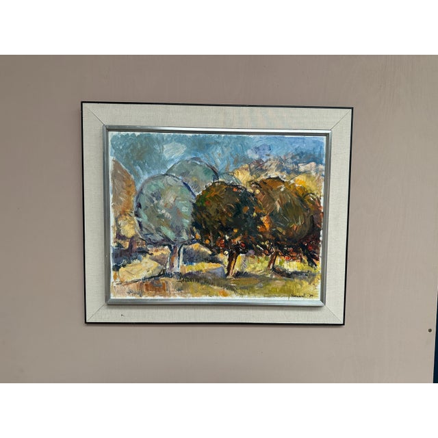 Bruno Fagerlund, Apple Trees, 1974, Oil Painting on Canvas, Framed For Sale - Image 14 of 18