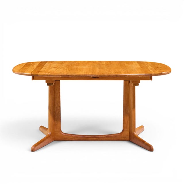 Wood Gudme Møbelfabrik Mid Century Teak Expanding Dining Table With 2 Leaves For Sale - Image 7 of 14