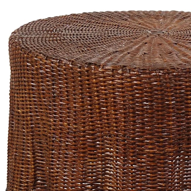 Cast Iron & Rattan Coffee Table For Sale - Image 5 of 10