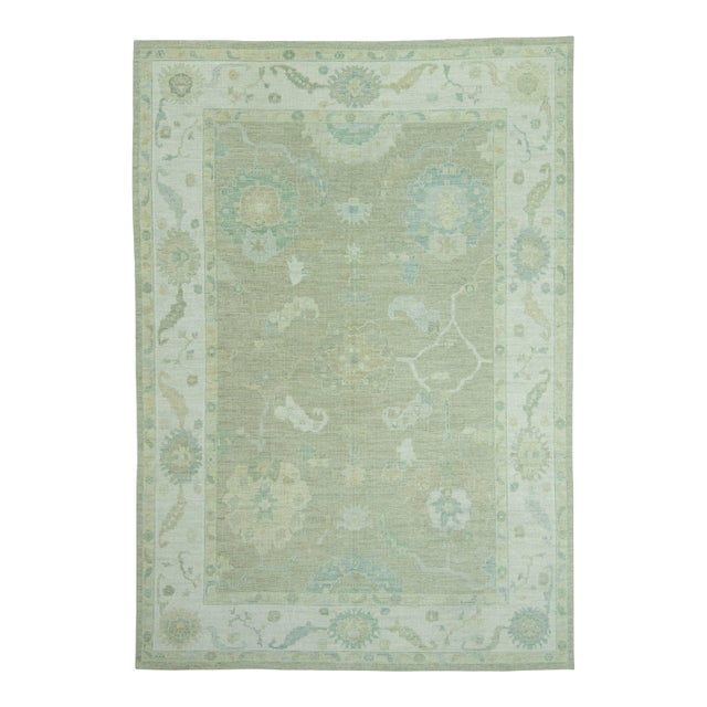 Turkish Oushak Rug 9'10" x 14'1" #19301 For Sale