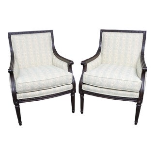 Ethan Allen Louis XVI Style Bergeres/Pair For Sale