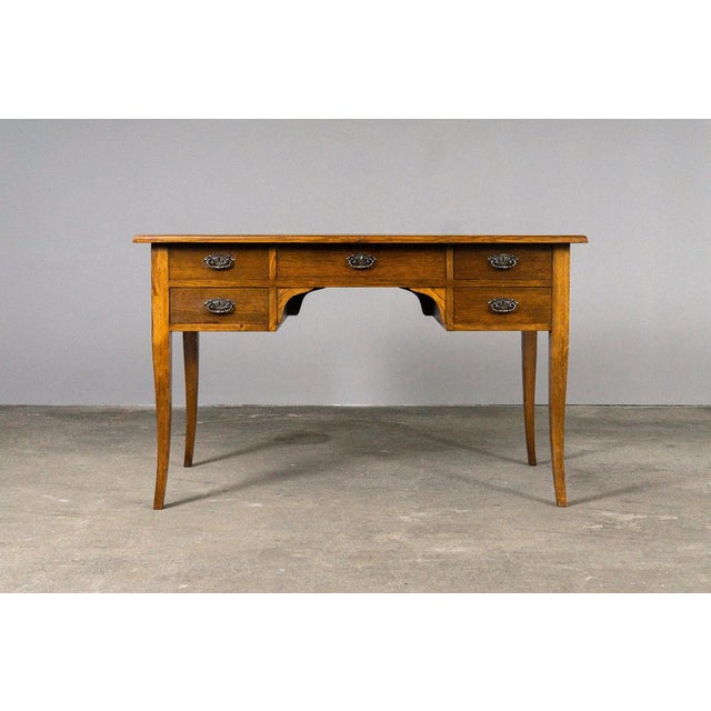 Item: Desk Period & Style: Art Nouveau - Early 20th Century Features: - Elegant and practical piece of furniture with...