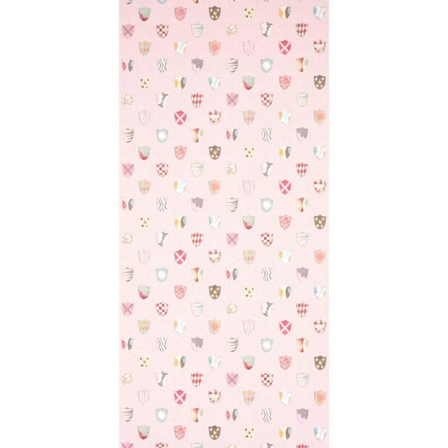 A delightful mid-scale wallpaper designed by Happy Menocal, Heraldic breathes new life and levity into an ancient...