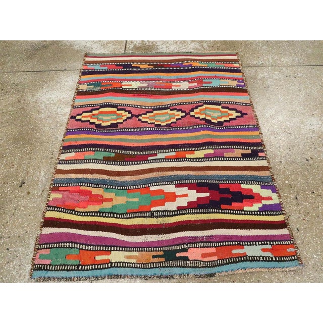 Galerie Shabab Collection Mid-20th Century Persian Flatweave Kilim Rug For Sale - Image 4 of 9