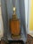 Vintage Burlwood and Brass Hexagonal Table lamp. Tea Caddy design.