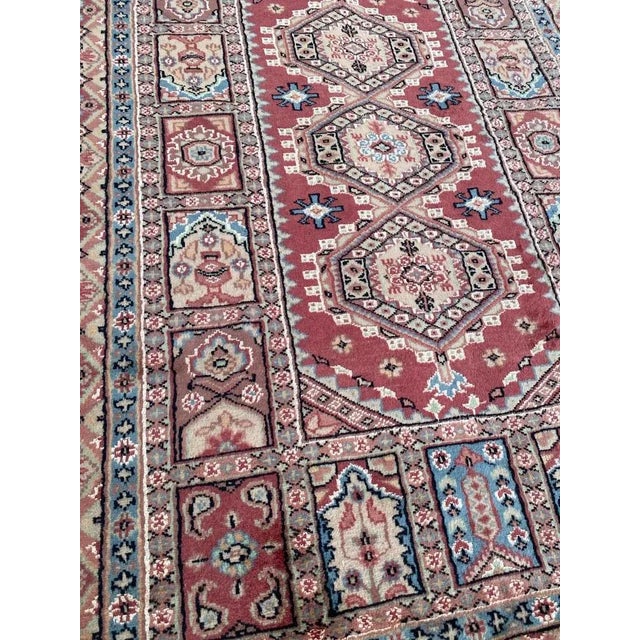 Vintage Silk and Wool Pakistani Rug For Sale - Image 3 of 18