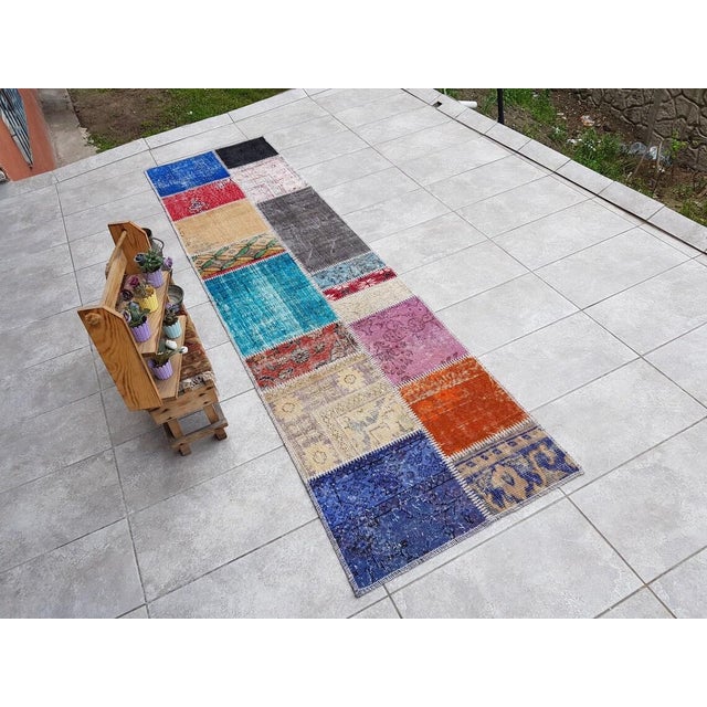 Turkish Oushak Vintage Anatolian Runner For Sale - Image 3 of 10