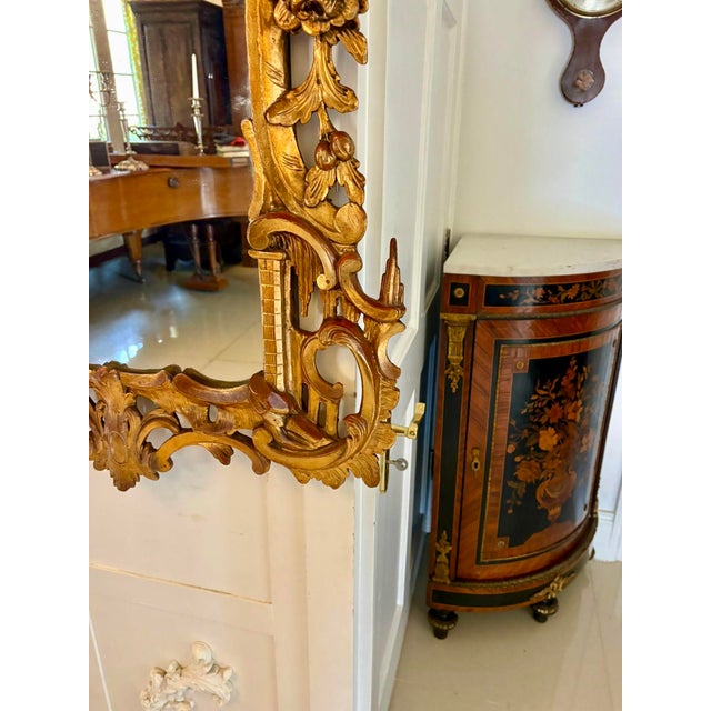 Antique Giltwood Rococo Chinoiserie Wall Mirrors, 1880, Set of 2 For Sale - Image 6 of 17