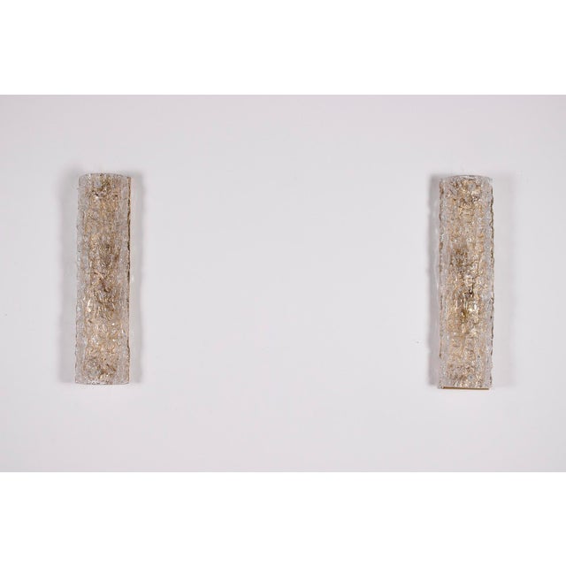 1970s Murano Vanity Ice Glass Sconces, 1970s, Set of 2 For Sale - Image 5 of 11