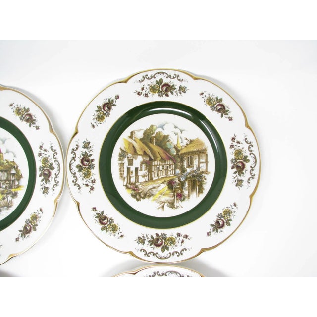 Vintage Wood & Sons England Ascot Village Service Plates or Chargers - 6  Pieces