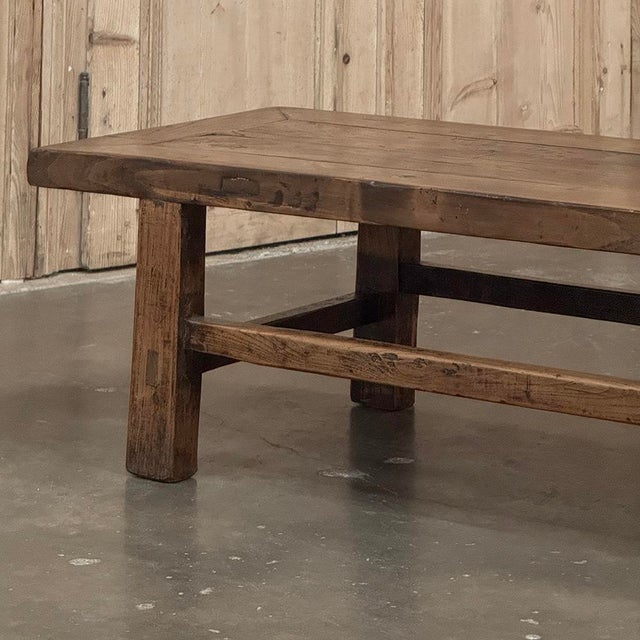 Burnt Umber 18th Century Country French Rustic Oak Coffee Table For Sale - Image 8 of 18