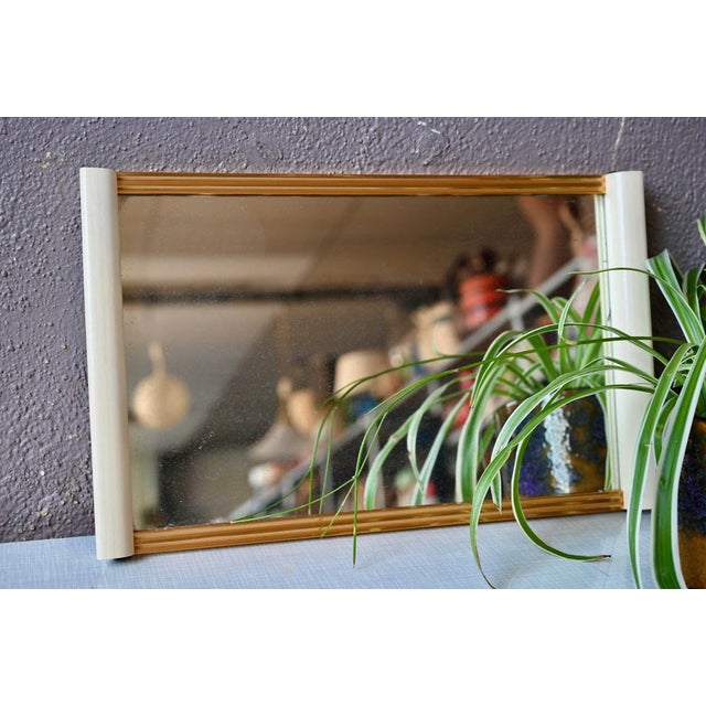 Art Deco White and Gold Mirror Service Tray, France, 1960s For Sale - Image 6 of 9