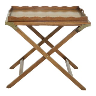 Baker Flip Top Walnut Butter Serving Table For Sale