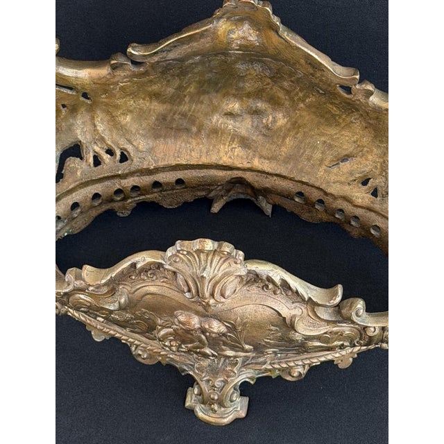 Large Antique French Rococo Revival Bronze Jardinière, 1800s For Sale - Image 4 of 9