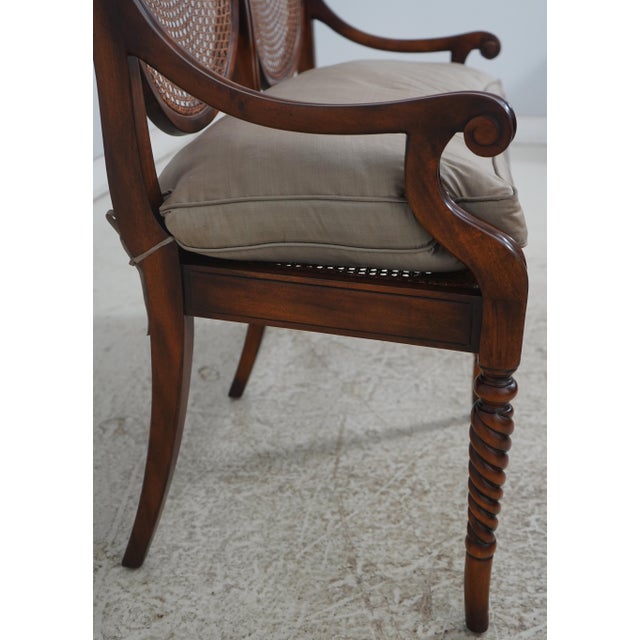 Brown Theodore Alexander Regency Style Cane Back Settee For Sale - Image 8 of 18