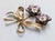 Mid-Century Modern Vintage 1950s Signed Napier Purple Glass & Faux-Pearls Floral Spray Brooch For Sale - Image 3 of 7