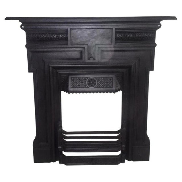 Edwardian Cast Iron Combination Fireplace Surround For Sale - Image 10 of 10
