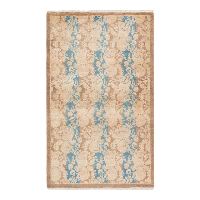Mogul Collection Hand-Knotted Area Rug - Brown 3' 2" x 5' 2" For Sale