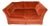 Vintage Mid Century Hickory Tavern / Lane Burnt Orange Upholstered Loveseat Sofa For Sale