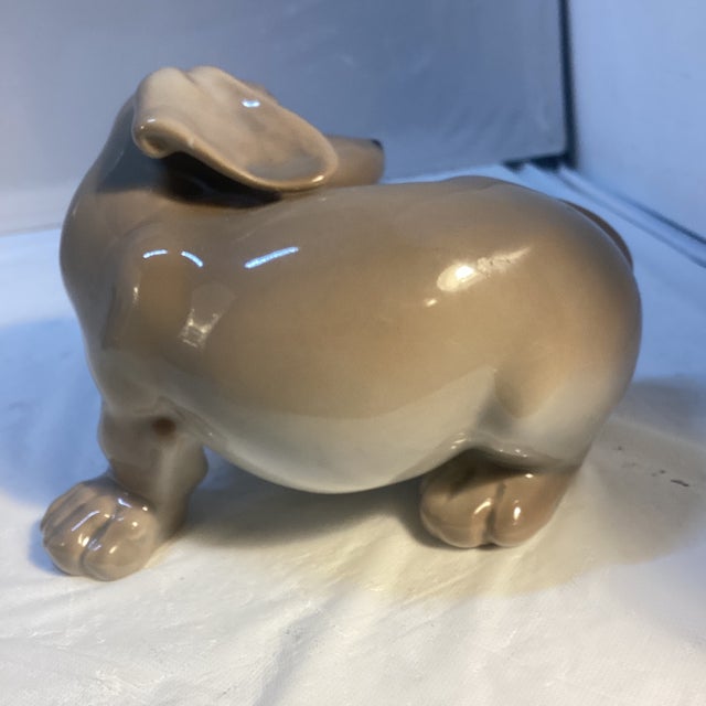 Royal Copenhagan Mid 20th Century Royal Copenhagen Porcelain Figurine, Dachshund Puppy For Sale - Image 4 of 11