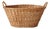 Antique French Country Wicker Laundry Basket For Sale