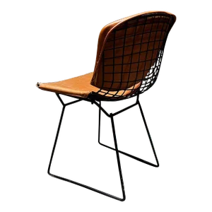 1970s Harry Bertoia for Knoll Black Wire Side Chair