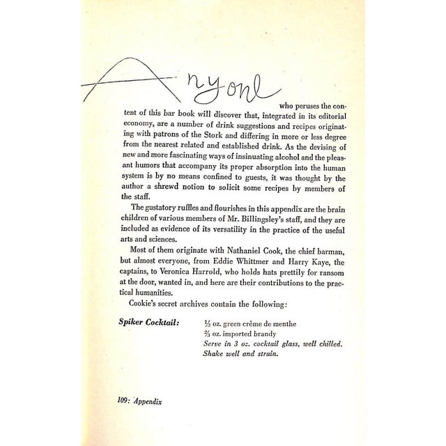 White "The Stork Club Bar Book" Book 1946 Beebe, Lucius For Sale - Image 8 of 12