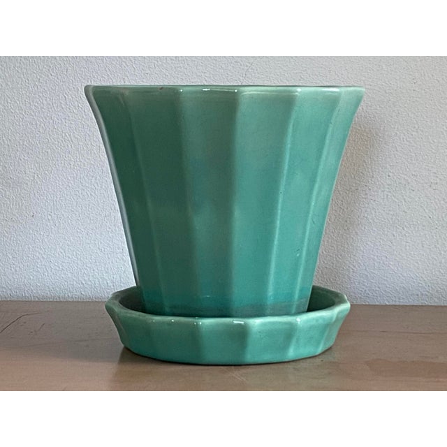 Art Deco Late 1920s-Early 1930s Stangl Flowerpot With Saucer Shape #1261 For Sale - Image 3 of 11