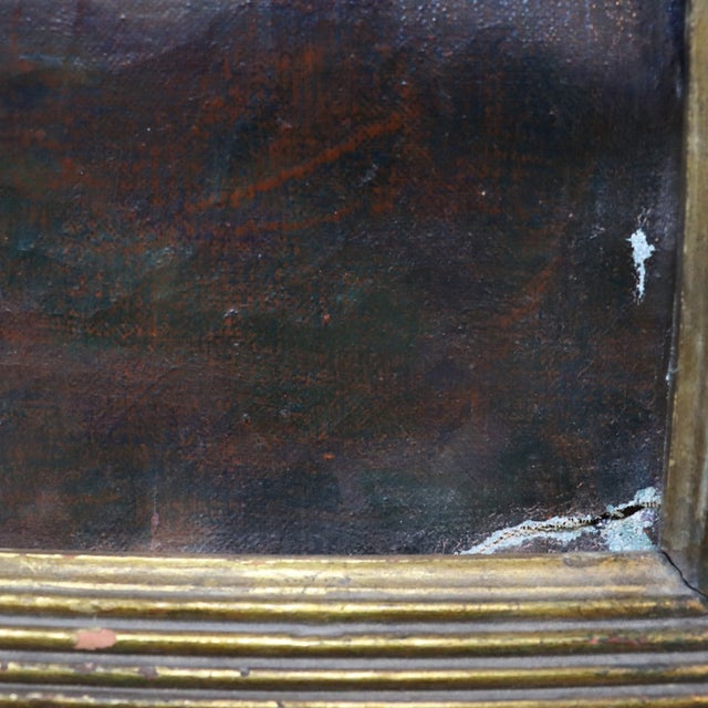 Arts & Crafts Newcomb Macklin Giltwood Frame With Landscape Painting C1920 For Sale - Image 9 of 13